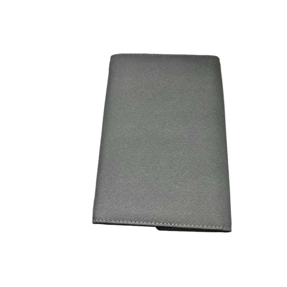 CASE ELEGANCE GRAY SAFFIANO LEATHER TRAVEL JEWELRY ORGANIZER WALLET CASE NWOT